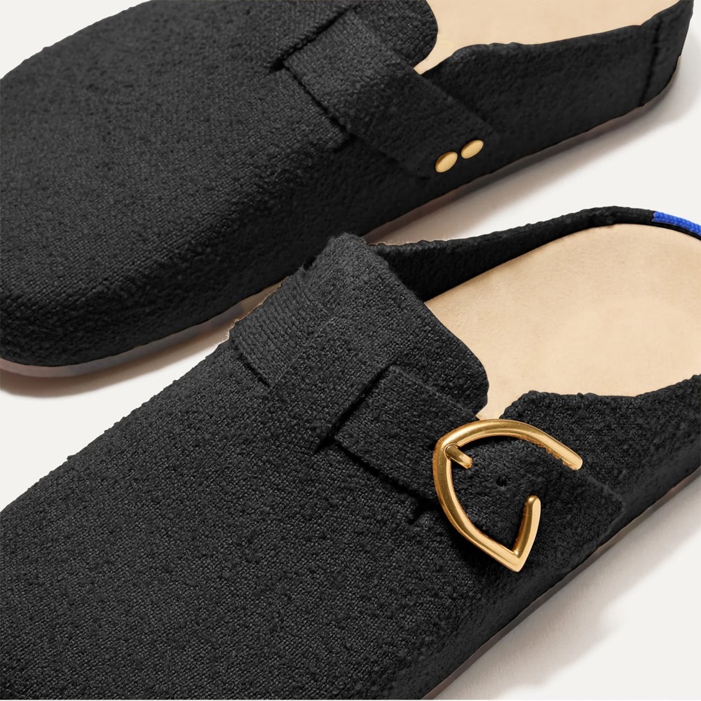 Rothy’s The Buckle Clog
Soft Black Bouclé